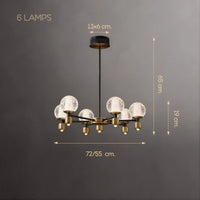 HELIUM B Chandelier by Lampadom - top view