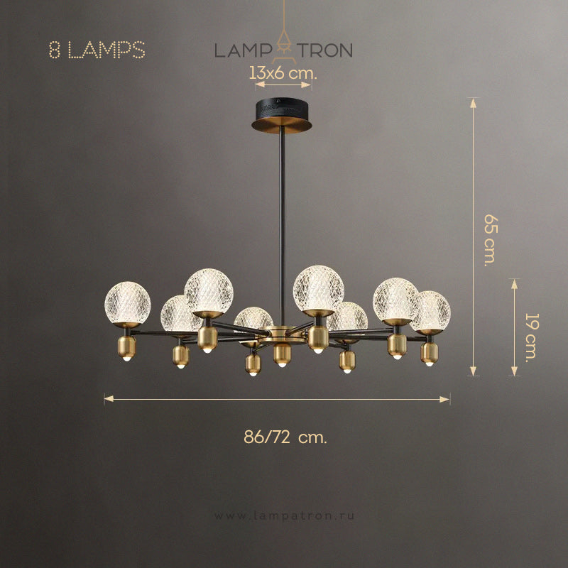 HELIUM B Chandelier by Lampadom - detail view