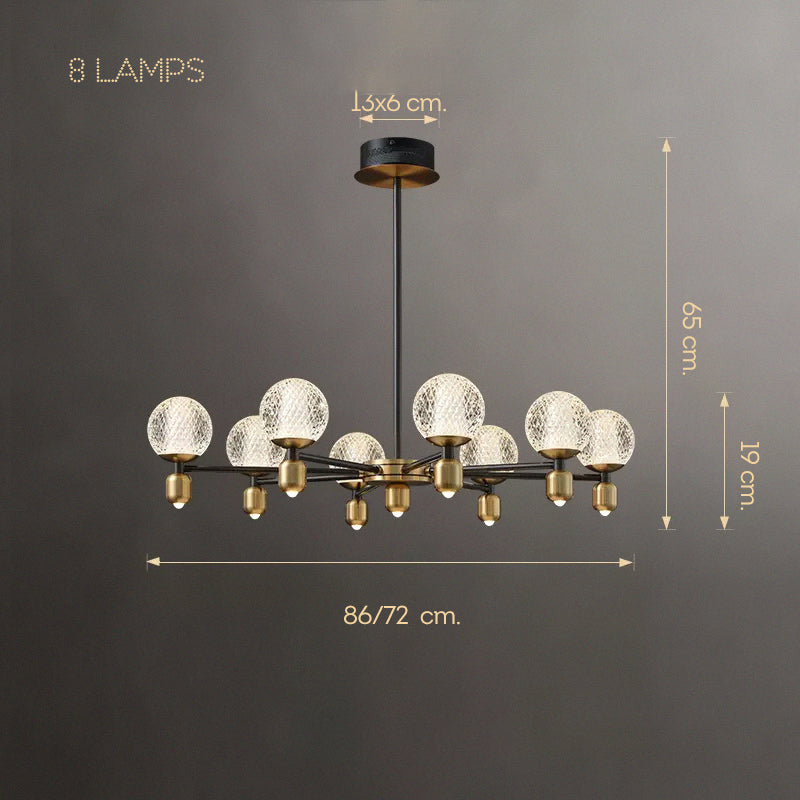 HELIUM B Chandelier by Lampadom - scale reference