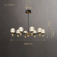 HELIUM B Chandelier by Lampadom - scale reference