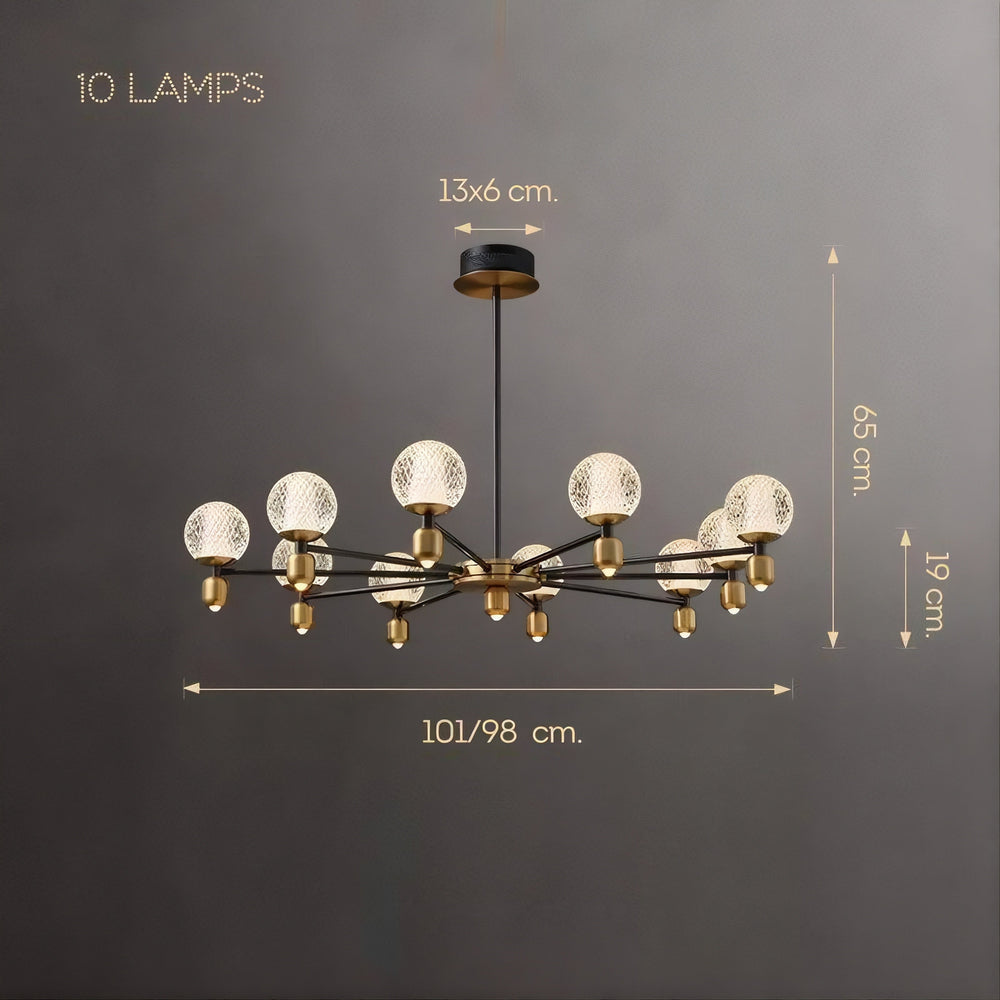 HELIUM B Chandelier by Lampadom - side view