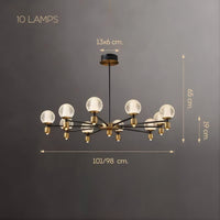 HELIUM B Chandelier by Lampadom - side view