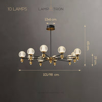 HELIUM B Chandelier by Lampadom - scale reference