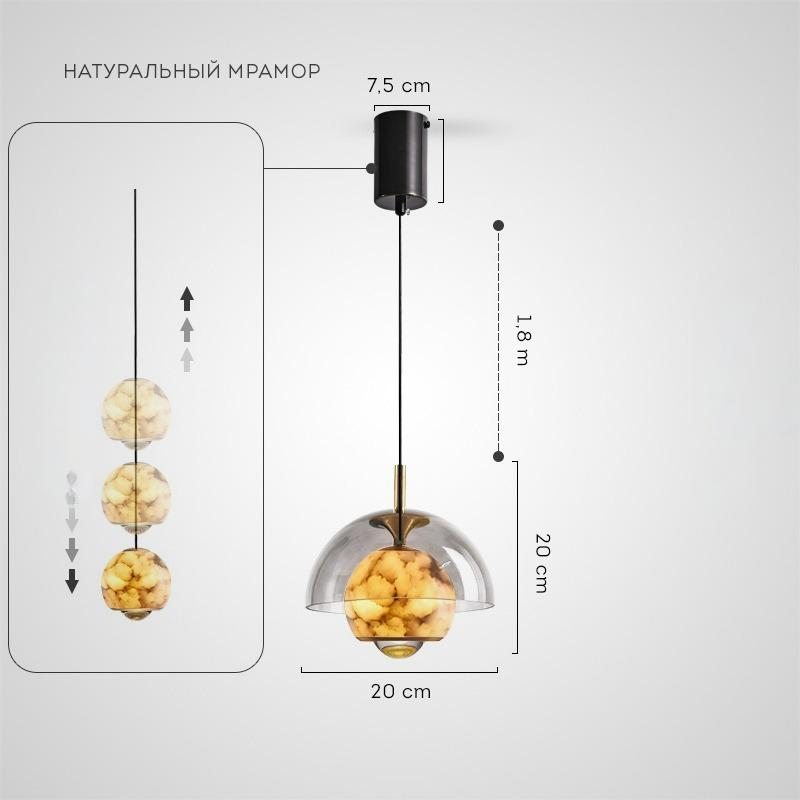 HENNEKE MARBLE pendant by Lampadom - ambient shot