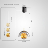 HENNEKE MARBLE pendant by Lampadom - ambient shot