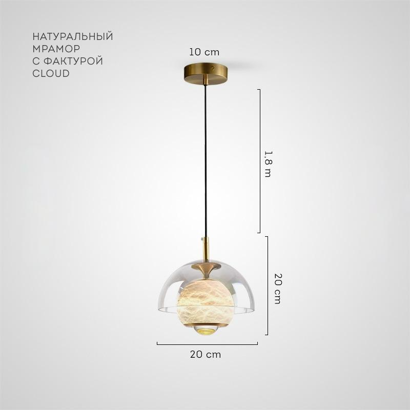 HENNEKE MARBLE pendant by Lampadom - detail view