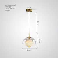 HENNEKE MARBLE pendant by Lampadom - detail view