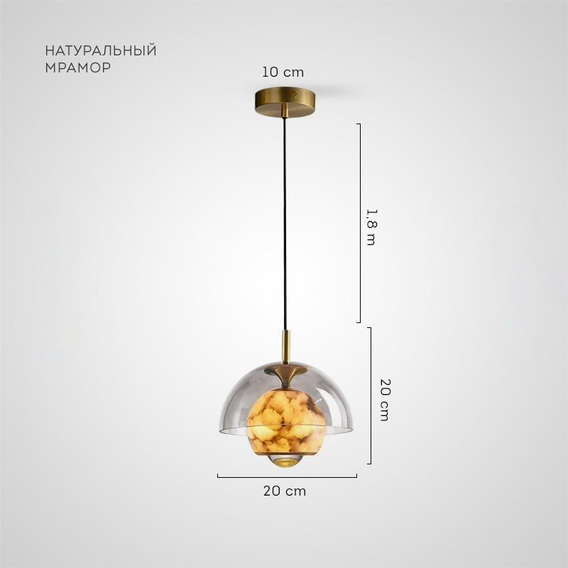 HENNEKE MARBLE pendant by Lampadom - close-up