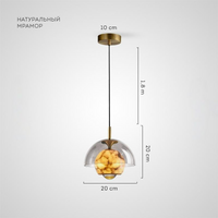 HENNEKE MARBLE pendant by Lampadom - close-up