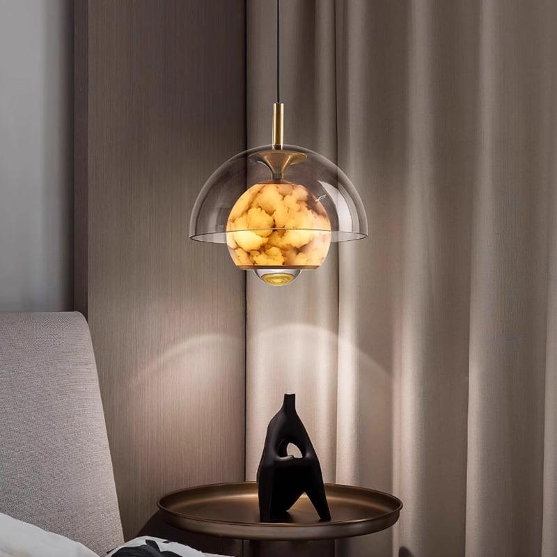 HENNEKE MARBLE pendant by Lampadom - side view