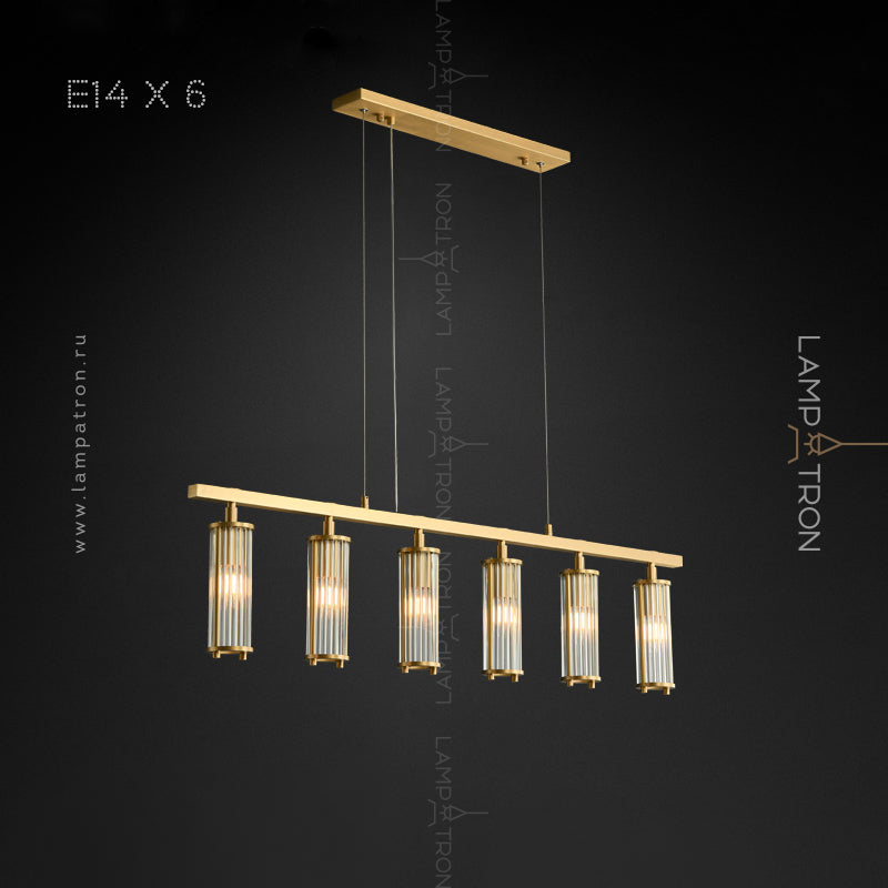 HILDIS Linear Chandelier by Lampadom - angle view