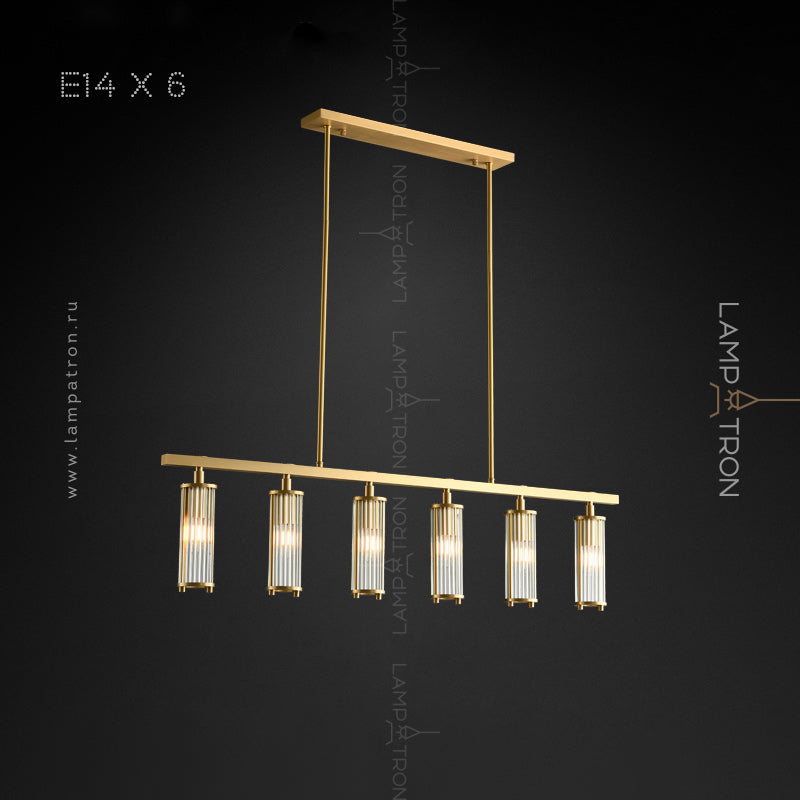 HILDIS Linear Chandelier by Lampadom - side view