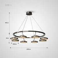 HOLGE RING Chandelier by Lampadom - side view