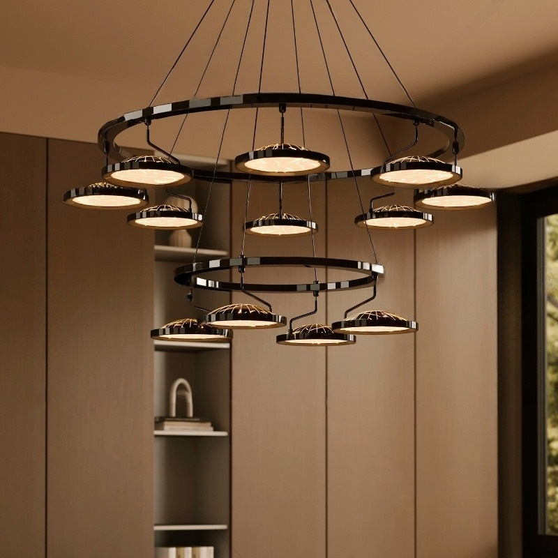 HOLGE RING Chandelier by Lampadom - side view