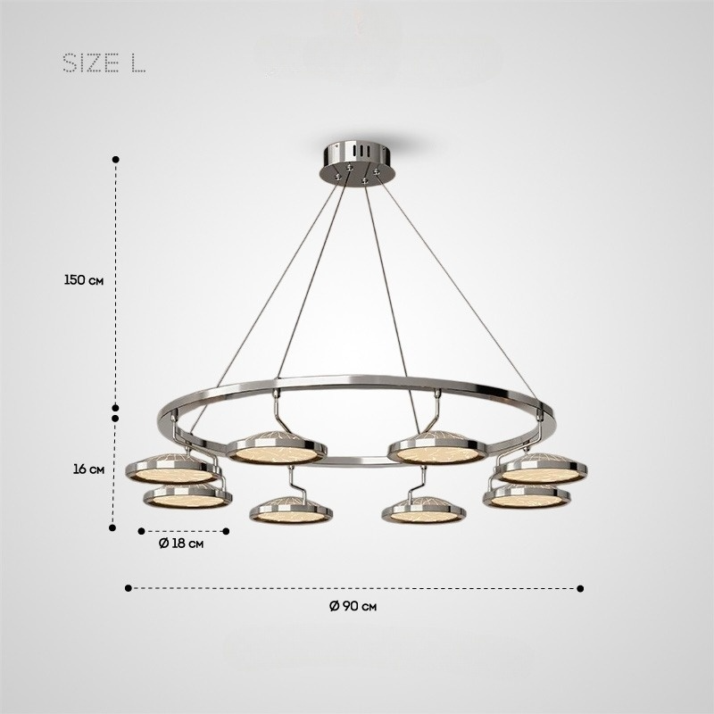 HOLGE RING Chandelier by Lampadom - angle view