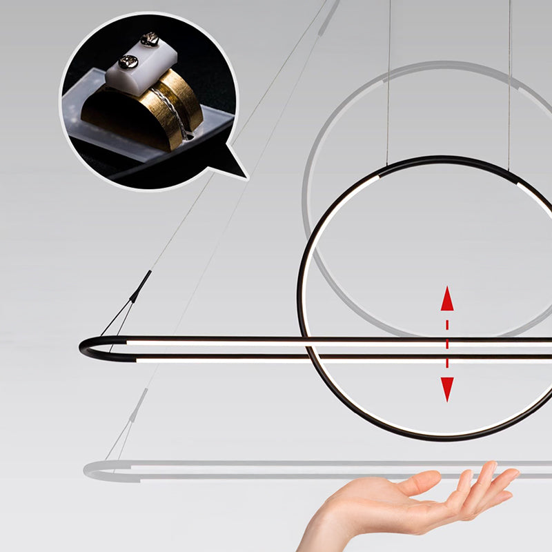 IDON Linear Chandelier by Lampadom - top view