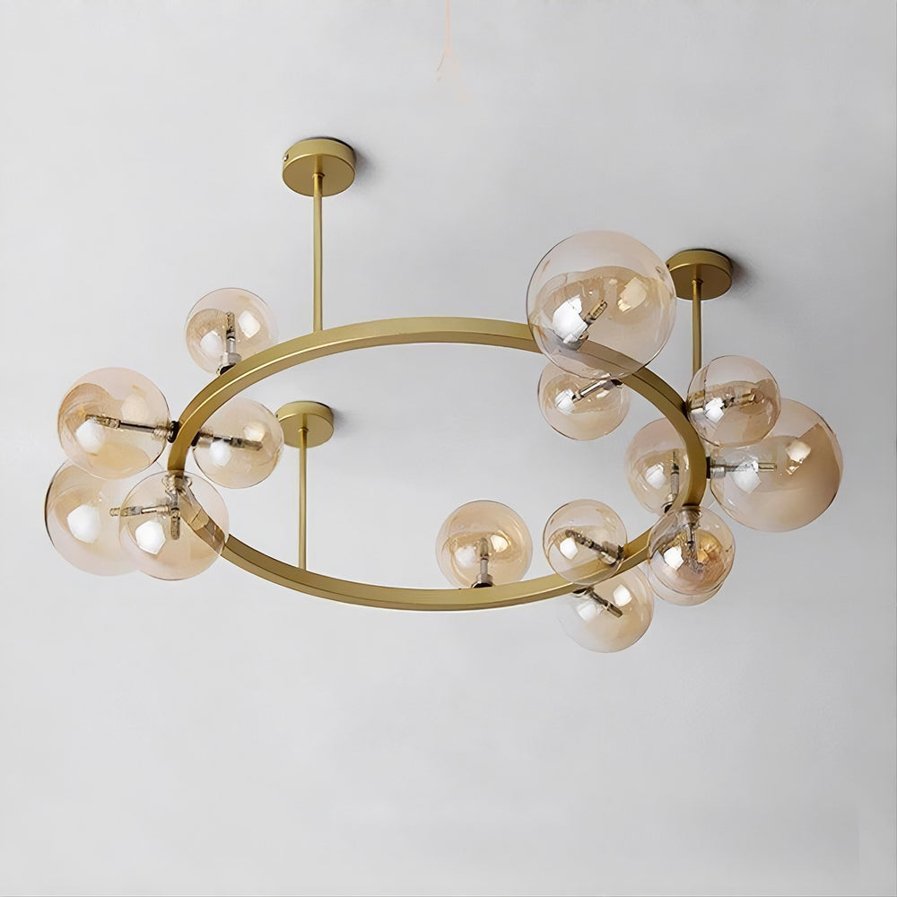 IONA C WIDE Ceiling Chandelier by Lampadom - side view