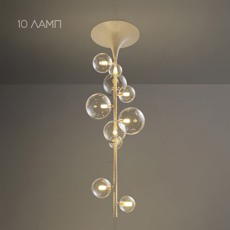 IONA LINE Ceiling Chandelier by Lampadom - angle view