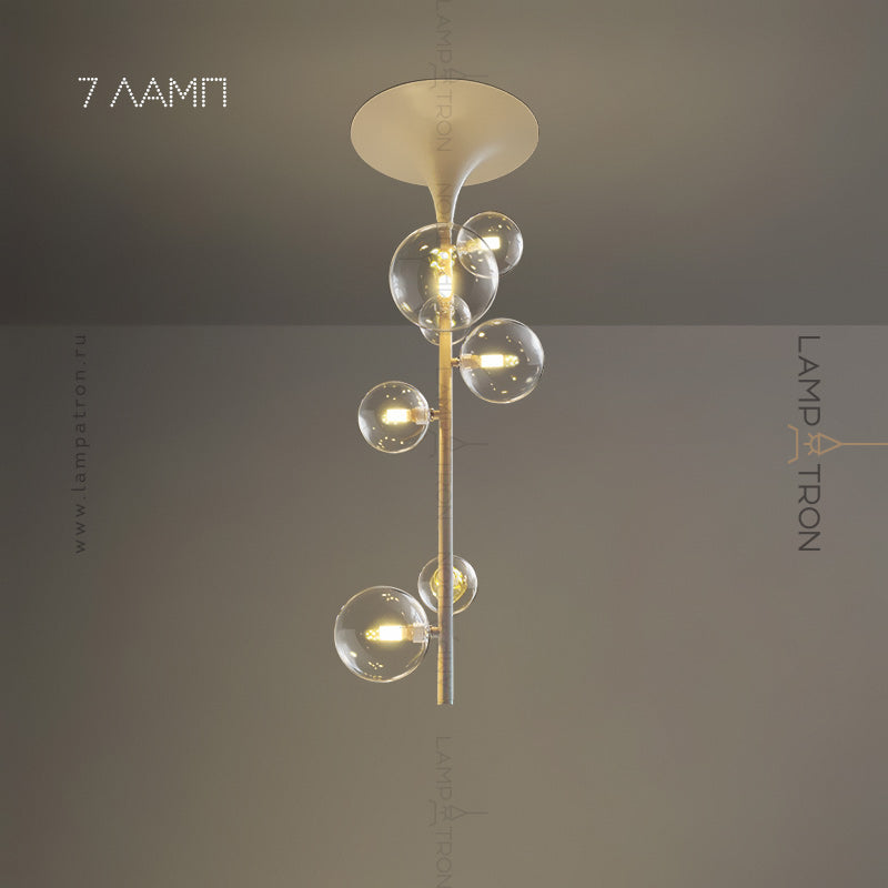 IONA LINE Ceiling Chandelier by Lampadom - side view