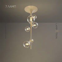 IONA LINE Ceiling Chandelier by Lampadom - side view