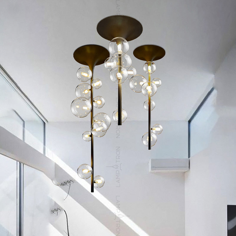 IONA LINE Ceiling Chandelier by Lampadom - top view