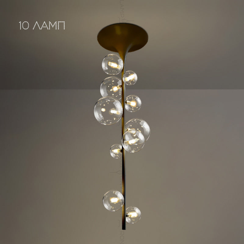 IONA LINE Ceiling Chandelier by Lampadom - side view