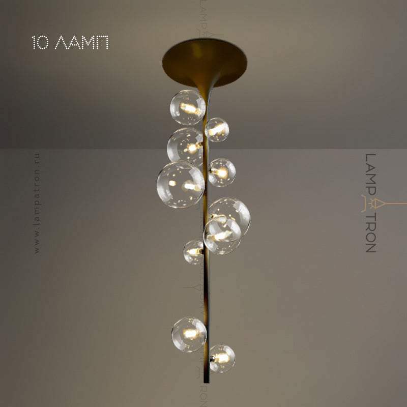 IONA LINE Ceiling Chandelier by Lampadom - close-up