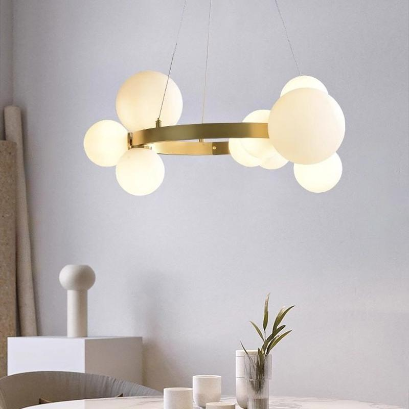 IONA MARBLE Ring Chandelier by Lampadom - scale reference