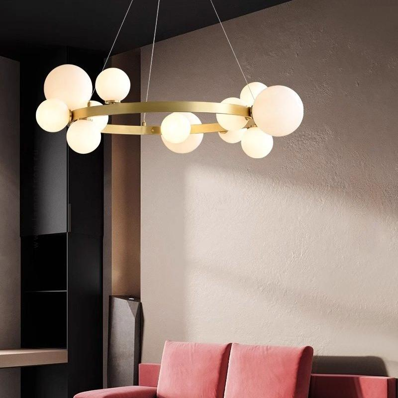 IONA MARBLE Ring Chandelier by Lampadom - ambient shot