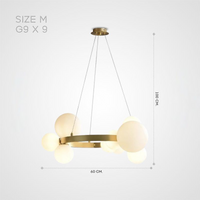 IONA MARBLE Ring Chandelier by Lampadom - angle view