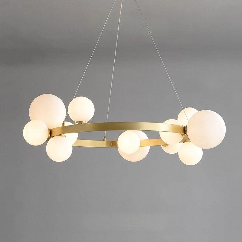 IONA MARBLE Ring Chandelier by Lampadom - close-up