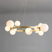 IONA MARBLE Ring Chandelier by Lampadom - close-up