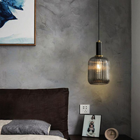 IRIS BLACK Pendant by Lampadom - close-up