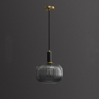 IRIS BLACK Pendant by Lampadom - close-up