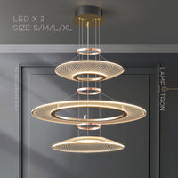 ISTRAL Ring Chandelier by Lampadom - close-up
