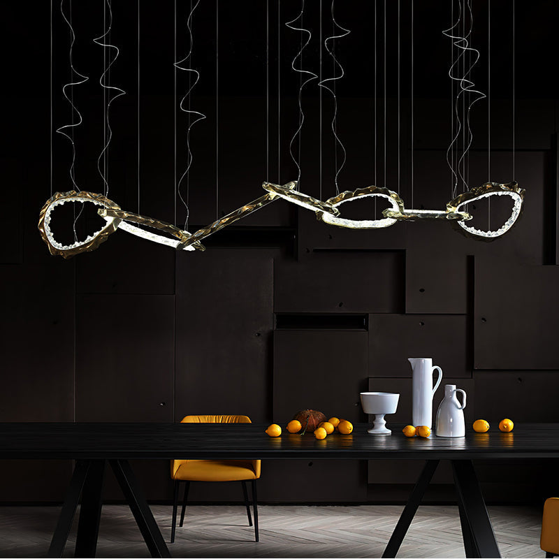 IVALD Linear Chandelier by Lampadom - close-up