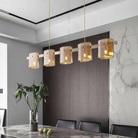 JANICE Linear Chandelier by Lampadom - side view