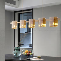 JANICE Linear Chandelier by Lampadom - side view