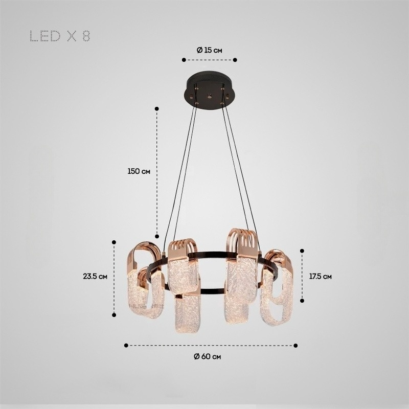 JERALD RING Chandelier by Lampadom - detail view