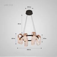 JERALD RING Chandelier by Lampadom - detail view