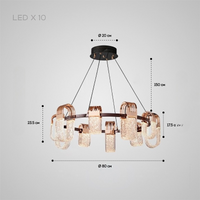 JERALD RING Chandelier by Lampadom - scale reference