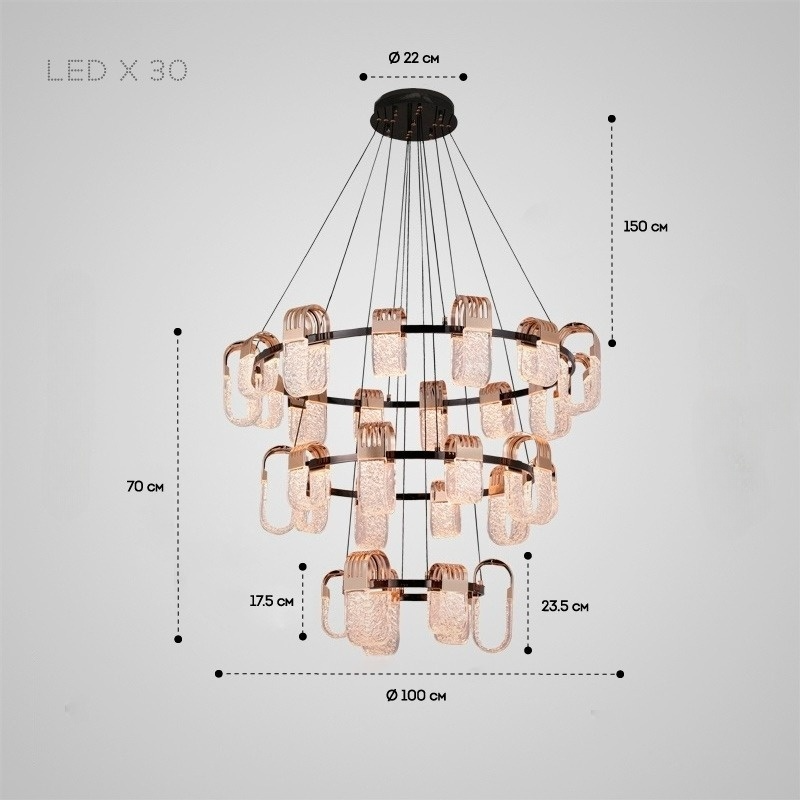 JERALD RING Chandelier by Lampadom - top view