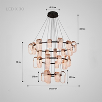 JERALD RING Chandelier by Lampadom - top view