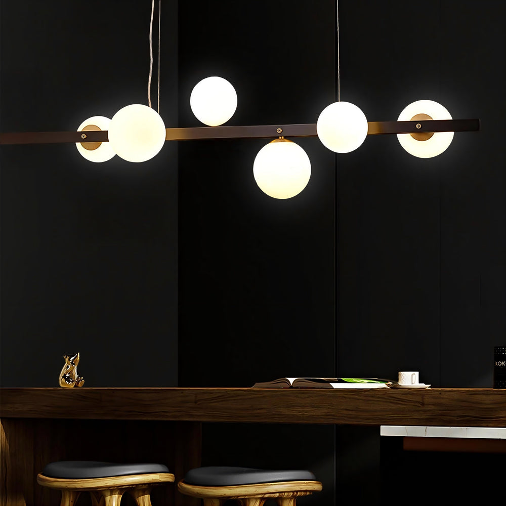 JUDITH Linear Chandelier by Lampadom - close-up