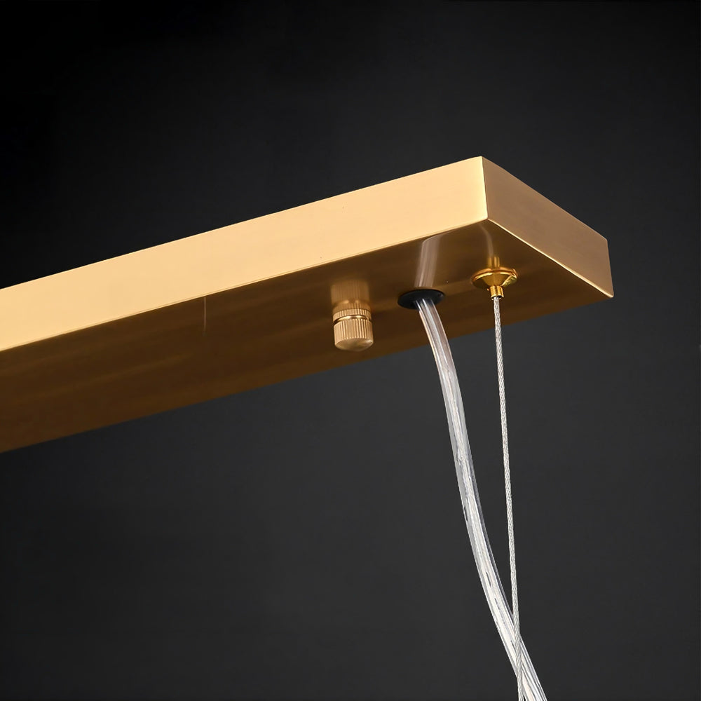 JUDITH Linear Chandelier by Lampadom - side view