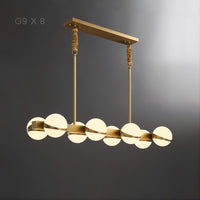 KAIRA Linear Chandelier by Lampadom - detail view