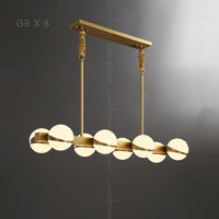 KAIRA Linear Chandelier by Lampadom - detail view