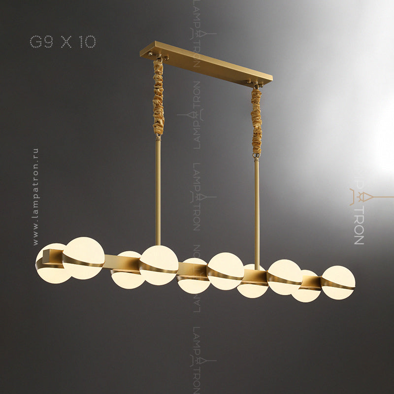 KAIRA Linear Chandelier by Lampadom - angle view