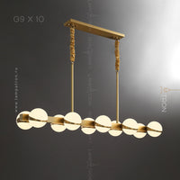 KAIRA Linear Chandelier by Lampadom - angle view