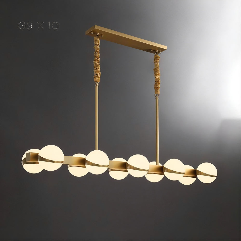 KAIRA Linear Chandelier by Lampadom - close-up